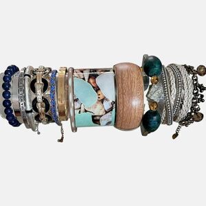Lot of Assorted Bracelets Bangles Cuff Beaded